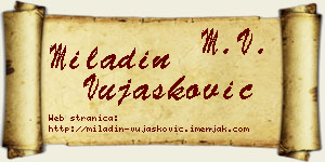 Miladin Vujašković vizit kartica